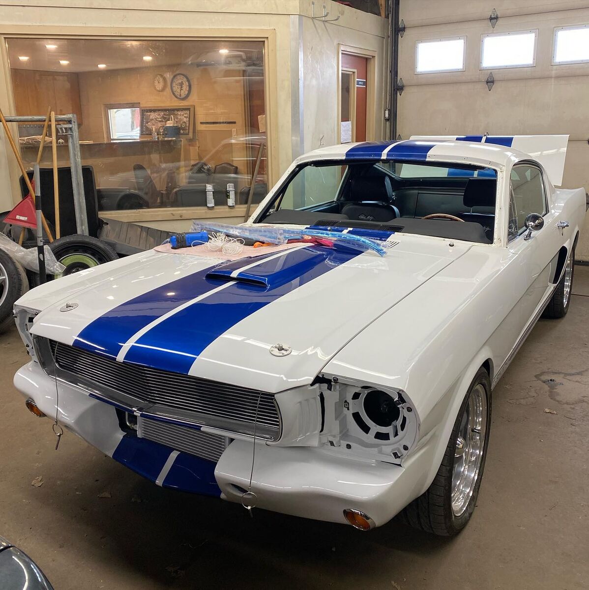 Classic Ford Mustang windshield installation in Ottawa